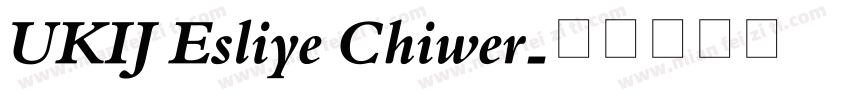 UKIJ Esliye Chiwer字体转换